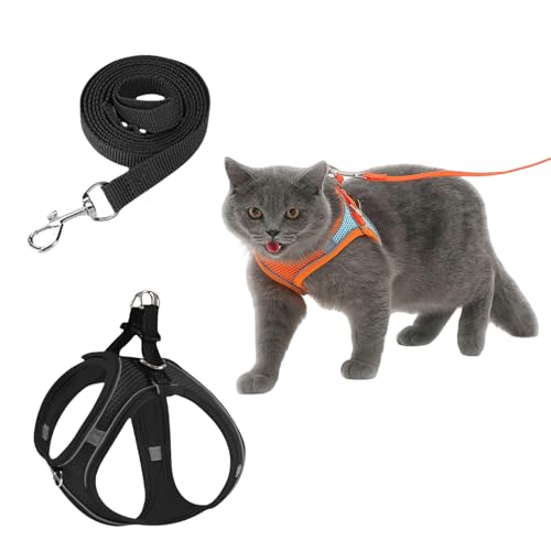 Serenosole CatVenture | Bequemes Anti-Ausbruch-Geschirr für Katzen verstellbares Step-in Hundegeschirr mit reflektierenden Bändern und passender Leine, No-Pull Design, kleine Hunde und Katzen Serenosole CatVenture | Bequemes Anti-Ausbruch-Geschirr für Katzen verstellbares Step-in Hundegeschirr mit reflektierenden Bändern und passender Leine, No-Pull Design, kleine Hunde und Katzen von MEIION