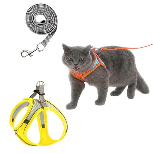 Serenosole CatVenture | Bequemes Anti-Ausbruch-Geschirr für Katzen verstellbares Step-in Hundegeschirr mit reflektierenden Bändern und passender Leine, No-Pull Design, kleine Hunde und Katzen Serenosole CatVenture | Bequemes Anti-Ausbruch-Geschirr für Katzen verstellbares Step-in Hundegeschirr mit reflektierenden Bändern und passender Leine, No-Pull Design, kleine Hunde und Katzen von MEIION