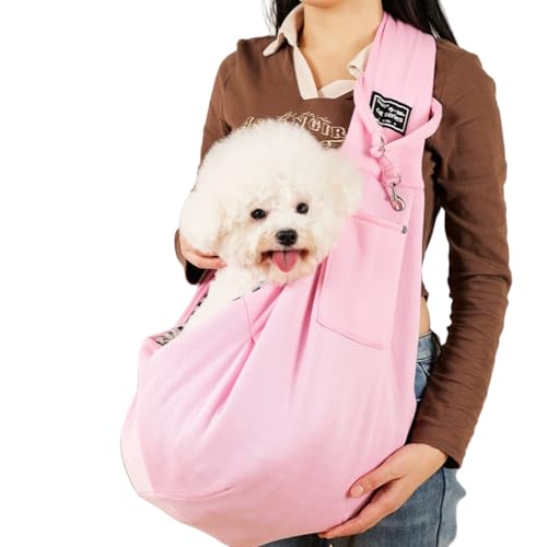 myneera SnuggleSling - Für müde Pfoten Wendbare Hundetragetasche für kleine Hunde und Haustiere bis 7.5 kg, Verstellbarer Tragegurt für sicheren Transport, ideal für Spaziergänge im Freien von MEIION