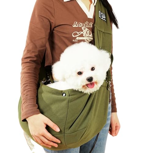 myneera SnuggleSling - Für müde Pfoten Wendbare Hundetragetasche für kleine Hunde und Haustiere bis 7.5 kg, Verstellbarer Tragegurt für sicheren Transport, ideal für Spaziergänge im Freien myneera SnuggleSling - Für müde Pfoten Wendbare Hundetragetasche für kleine Hunde und Haustiere bis 7.5 kg, Verstellbarer Tragegurt für sicheren Transport, ideal für Spaziergänge im Freien von MEIION
