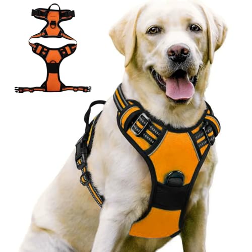 wuffy TrueSafe Anti Zieh Hundegeschirr Hundegeschirr für Mittelgroße und Große Hunde, Anti-Zug Brustgeschirr, Verstellbar, No Pull Atmungsaktiv mit Reflexstreifen, Sicheres Hundegeschirr wuffy TrueSafe Anti Zieh Hundegeschirr Hundegeschirr für Mittelgroße und Große Hunde, Anti-Zug Brustgeschirr, Verstellbar, No Pull Atmungsaktiv mit Reflexstreifen, Sicheres Hundegeschirr von MEIION
