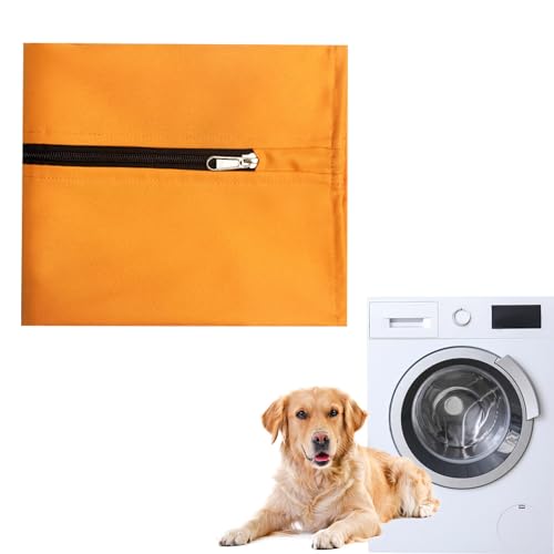 MEISH Haustier-Wäschesack, Waschmaschinentasche, Haustierkleidung, Waschbeutel, Hunde- und Katzenhaarentfernerbeutel, stoppt Tierhaare, blockierender Beutel für Hund Katze (Orange) von MEISH