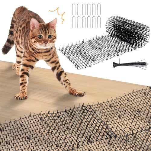 Dornengitter Gegen Katzen,30CM*200CM Katzenabwehr Matte,Tier Barriere mit Spikes,Anti Katzen Matte,Katzengitter Garten,Dornengitter Tier-Barriere,Katzenschreck Gitter,Dornengitter Katzenabwehr von MEISHANG