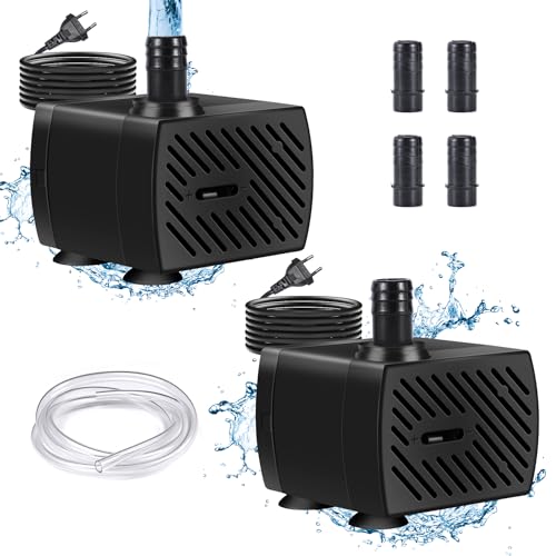 2 Stücke Einstellbare Aquarium Pumpe, 5 W 350 L/H Mini Wasserpumpe, Wasserpumpe Klein, Ultra Leise Teichpumpe Klein, Springbrunnenpumpe Mit 2 Düsen 1,5 M Netzkabel, Ideal für Aquariums, Hydroponics 2 Stücke Einstellbare Aquarium Pumpe, 5 W 350 L/H Mini Wasserpumpe, Wasserpumpe Klein, Ultra Leise Teichpumpe Klein, Springbrunnenpumpe Mit 2 Düsen 1,5 M Netzkabel, Ideal für Aquariums, Hydroponics von MEISHILE