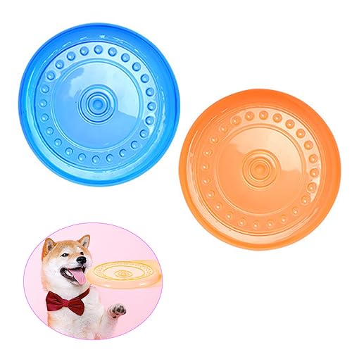MEISO 2 Stück Frisbee für Hunde, Gummi Frisbee, Hundespielzeug Frisbee, Kauspielzeug für Hunde, Outdoor Hundescheibenspielzeug, Wurfscheibenspielzeug Geeignet für Kleine und Mittelgroße Hunde (A) MEISO 2 Stück Frisbee für Hunde, Gummi Frisbee, Hundespielzeug Frisbee, Kauspielzeug für Hunde, Outdoor Hundescheibenspielzeug, Wurfscheibenspielzeug Geeignet für Kleine und Mittelgroße Hunde (A) von MEISO