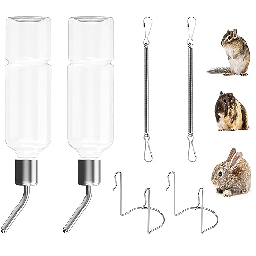 MEISO 2 Stück Kaninchenflasche, hängend, 350 ml, 350 ml, Schweineflasche, Truthahn, mit Halterung, Wasserflasche, für Nagetiere, Kätzchen, Hunde, Meerschweinchen, Hamster, Heuraufe, 2 Stück MEISO 2 Stück Kaninchenflasche, hängend, 350 ml, 350 ml, Schweineflasche, Truthahn, mit Halterung, Wasserflasche, für Nagetiere, Kätzchen, Hunde, Meerschweinchen, Hamster, Heuraufe, 2 Stück von MEISO