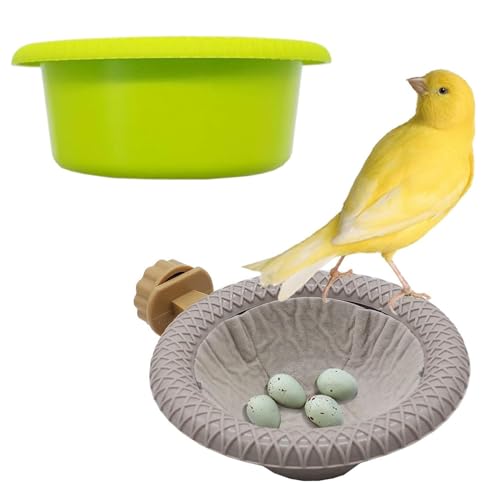 MEISO Badewanne für Vögel, Vogelnest, hängende Vogel Badewanne Dusche, Badewanne Vogel, Zubehör Vogelkäfig, Vogelkäfig aus Kunststoff, für Kanarienpapageien(B) von MEISO
