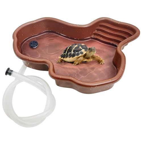 MEISO Schildkrötenbecken, Reptilienbadewanne, Schildkrötenbecken aus Kunststoff mit rutschfester Rampe, Schwimmbecken für Schildkröten, Wasserschale für Reptilien, Reptiliennapf mit Drainage MEISO Schildkrötenbecken, Reptilienbadewanne, Schildkrötenbecken aus Kunststoff mit rutschfester Rampe, Schwimmbecken für Schildkröten, Wasserschale für Reptilien, Reptiliennapf mit Drainage von MEISO