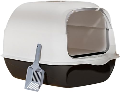 Katzenklo Für Katzen Geschlossene Katzentoilette, Kätzchentoilette, Hohe Kapazität, Abnehmbar, Verhindert Sandleckage, Kätzchentoilette Haustierbedarf Katze(Black) von MEIZHITU
