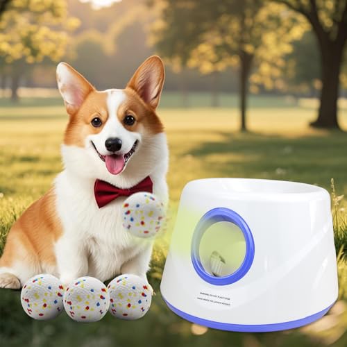 MEKAPLE Automatischer Hundeballwerfer, verbesserter interaktiver Hundeballwerfer für kleine Hunde, Distanzverstellbar, geistig stimulierendes Hundespielzeug mit 4 langlebigen Etpu-Bällen, 5,6 cm (2,2 MEKAPLE Automatischer Hundeballwerfer, verbesserter interaktiver Hundeballwerfer für kleine Hunde, Distanzverstellbar, geistig stimulierendes Hundespielzeug mit 4 langlebigen Etpu-Bällen, 5,6 cm (2,2 von MEKAPLE