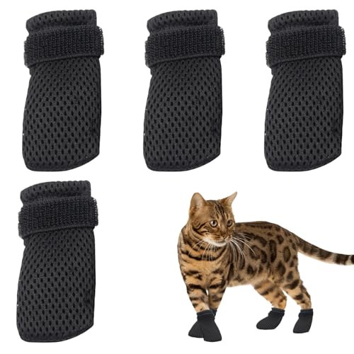 Katzenkrallenabdeckungen, verstellbare Katzennagelhandschuhe, kratzfest, Katzenpfotenabdeckungen, Katzenfußabdeckungen, atmungsaktives Netzgewebe, Katzenkrallenschutz für Haustiere, Baden, Schneiden Katzenkrallenabdeckungen, verstellbare Katzennagelhandschuhe, kratzfest, Katzenpfotenabdeckungen, Katzenfußabdeckungen, atmungsaktives Netzgewebe, Katzenkrallenschutz für Haustiere, Baden, Schneiden von MEKEET