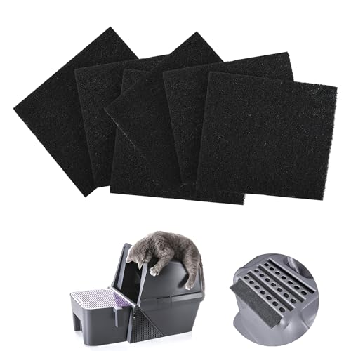 Kohlefilter für Katzentoilette, Schwarz, 6 Stück, Ersatz-Katzentoilettenfilter, Aktivkohlefilter, geeignet für Katzentoiletten, Geruchskontrolle und Luftreinigung Kohlefilter für Katzentoilette, Schwarz, 6 Stück, Ersatz-Katzentoilettenfilter, Aktivkohlefilter, geeignet für Katzentoiletten, Geruchskontrolle und Luftreinigung von MEKEET