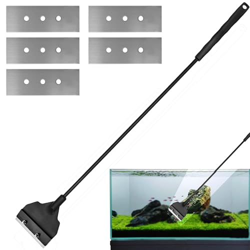 MEKEET Algenschaber für Aquarien, leichter Algenschaber, abnehmbarer und verstellbarer Algenreiniger, Werkzeug mit 5 austauschbaren Klingen für Glas, Aquarium, Kies, Reinigungsschaber MEKEET Algenschaber für Aquarien, leichter Algenschaber, abnehmbarer und verstellbarer Algenreiniger, Werkzeug mit 5 austauschbaren Klingen für Glas, Aquarium, Kies, Reinigungsschaber von MEKEET