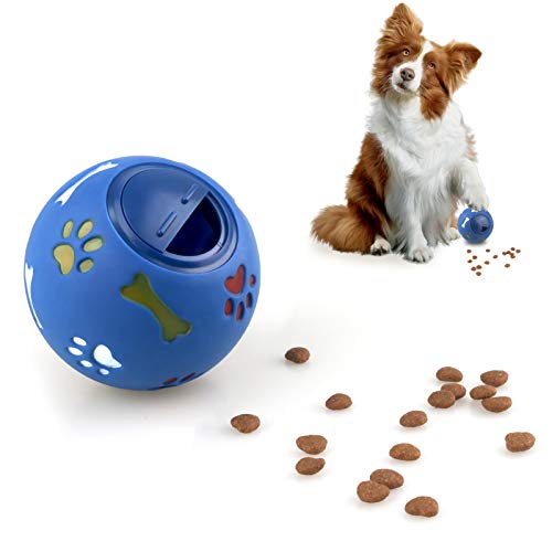 MEKEET Futterball für Hunde Hundespielzeug Intelligenz Hundefutter Welpenspielzeug,Welpen Leckerlispender Puzzle Langsamer Feeder Trainingsspiele für Hunde Katzen Kaninchen Hamster (Blue) von MEKEET