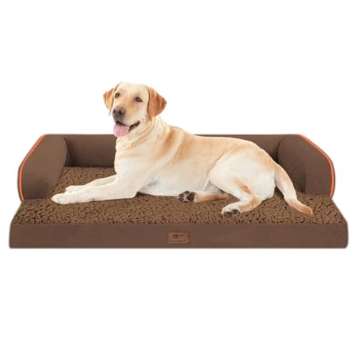 Großes orthopädisches Hundebett aus Memory-Schaum, Couch, Sofa, XXL, große Hunde, Nackenrolle, Haustier, wasserdicht, mit abnehmbarem Bezug, Kaffee-Hundebett Großes orthopädisches Hundebett aus Memory-Schaum, Couch, Sofa, XXL, große Hunde, Nackenrolle, Haustier, wasserdicht, mit abnehmbarem Bezug, Kaffee-Hundebett von MEKIY