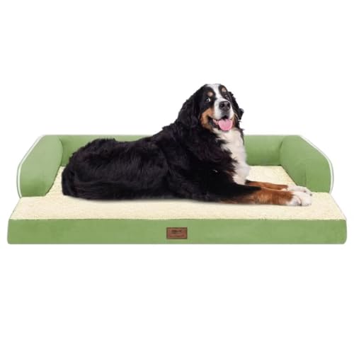 Großes orthopädisches Hundebett waschbar – abnehmbarer, wasserdichter Bezug für Haustiere – XXXL große Hunde – Memory-Schaum – Couch-Sofa mit abnehmbarer Nackenrolle – Grasgrünes Hundebett Großes orthopädisches Hundebett waschbar – abnehmbarer, wasserdichter Bezug für Haustiere – XXXL große Hunde – Memory-Schaum – Couch-Sofa mit abnehmbarer Nackenrolle – Grasgrünes Hundebett von MEKIY