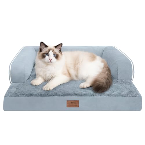 Kleines Hundebett und Katzensofa, wasserdicht, orthopädische Hundebetten für kleine Hunde, Katzenbett, bequeme Haustier-Couch-Sofabetten mit waschbarem, abnehmbarem Bezug und rutschfester Unterseite Kleines Hundebett und Katzensofa, wasserdicht, orthopädische Hundebetten für kleine Hunde, Katzenbett, bequeme Haustier-Couch-Sofabetten mit waschbarem, abnehmbarem Bezug und rutschfester Unterseite von MEKIY
