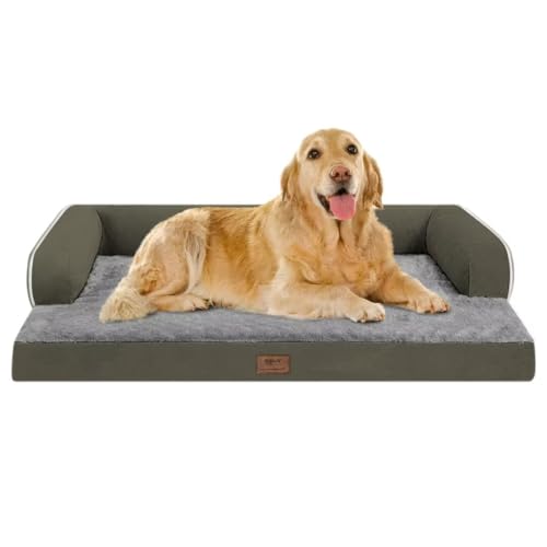 Orthopädisches Hundebett für große Hunde, orthopädisch, waschbar, Größe XL, große Hunde, Memory-Schaum, Couch, Sofa, Bett, wasserdicht, mit abnehmbarem Bezug, dunkelgrünes Hundebett Orthopädisches Hundebett für große Hunde, orthopädisch, waschbar, Größe XL, große Hunde, Memory-Schaum, Couch, Sofa, Bett, wasserdicht, mit abnehmbarem Bezug, dunkelgrünes Hundebett von MEKIY