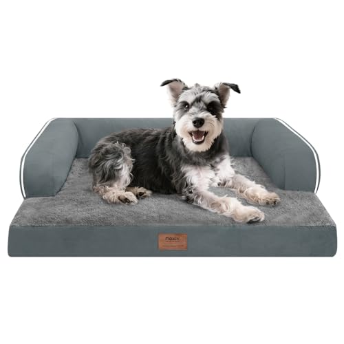 Orthopädisches Hundebett für kleine Hunde, wasserdichte Hundebetten für mittelgroße Hunde, bequemes Haustierbett mit Seiten, waschbarer, abnehmbarer Bezug, Dunkelgrau Orthopädisches Hundebett für kleine Hunde, wasserdichte Hundebetten für mittelgroße Hunde, bequemes Haustierbett mit Seiten, waschbarer, abnehmbarer Bezug, Dunkelgrau von MEKIY