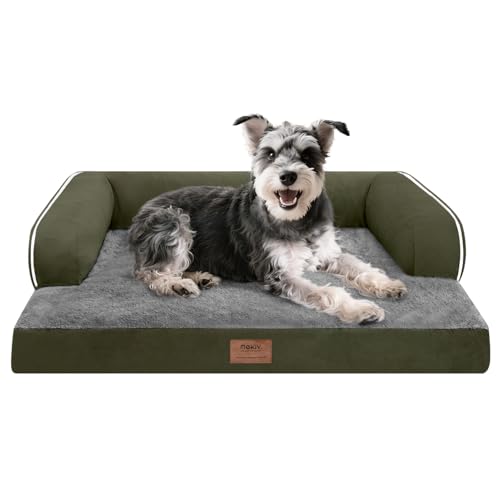Kleines Hundebett, wasserdicht, orthopädisch, für mittelgroße Hunde, bequemes Haustier-Katzenbett mit Seiten, waschbarer, abnehmbarer Bezug Kleines Hundebett, wasserdicht, orthopädisch, für mittelgroße Hunde, bequemes Haustier-Katzenbett mit Seiten, waschbarer, abnehmbarer Bezug von MEKIY