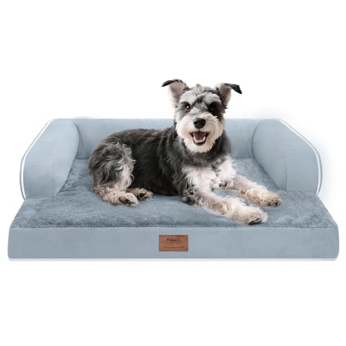 Orthopädisches Hundebett für kleine Hunde, wasserdichte Hundebetten für mittelgroße Hunde, bequemes Haustierbett mit Seiten, waschbarer, abnehmbarer Bezug, Grau Orthopädisches Hundebett für kleine Hunde, wasserdichte Hundebetten für mittelgroße Hunde, bequemes Haustierbett mit Seiten, waschbarer, abnehmbarer Bezug, Grau von MEKIY