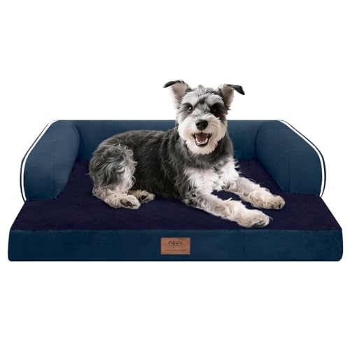 Kleines Hundebett, wasserdicht, orthopädisch, für mittelgroße Hunde, bequemes Haustier-Katzenbett mit Seiten, waschbarer, abnehmbarer Bezug Kleines Hundebett, wasserdicht, orthopädisch, für mittelgroße Hunde, bequemes Haustier-Katzenbett mit Seiten, waschbarer, abnehmbarer Bezug von MEKIY