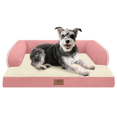 Orthopädisches Hundebett für kleine Hunde, wasserdichte Hundebetten für mittelgroße Hunde, bequemes Haustierbett mit Seiten, waschbarer, abnehmbarer Bezug, Rosa Orthopädisches Hundebett für kleine Hunde, wasserdichte Hundebetten für mittelgroße Hunde, bequemes Haustierbett mit Seiten, waschbarer, abnehmbarer Bezug, Rosa von MEKIY