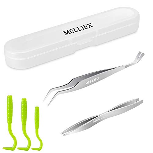 MELLIEX Zeckenzange Set, Edelstahl Zeckenentfernung Zeckenentferner Zeckenpinzette und Plastik Zeckenhaken mit Aufbewahrungsbox für Hunde Haustiere, Katze, Hund MELLIEX Zeckenzange Set, Edelstahl Zeckenentfernung Zeckenentferner Zeckenpinzette und Plastik Zeckenhaken mit Aufbewahrungsbox für Hunde Haustiere, Katze, Hund von MELLIEX