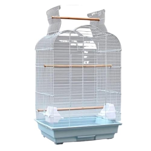 Bird Cagesolid Große Vogelkäfer tragbarer Metallvogelkäfig Edelstahl Vogelkäfige Einfache haltbare Vogelhausträger for Innen im Freien (weiß) von MEMEM