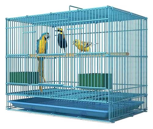 Bird Cagesolid Schmiedeeisen Vogelkäfig Vogelkäfig mit rollender Ständer Vogelhausträger Square Outdoor Vogelkäfige for Innenräume (klein) von MEMEM