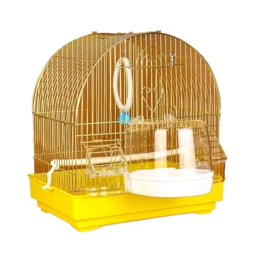 Bird Cagesolid Vogelkäfig kleiner Vogelkäfig for Wellensittich Finch Lovebird tragbare kleine Vögel mit kleiner Größe Reisen Käfighäuser mit Schwung und Badewanne for Lovebirds Finken Papageienvogel V von MEMEM
