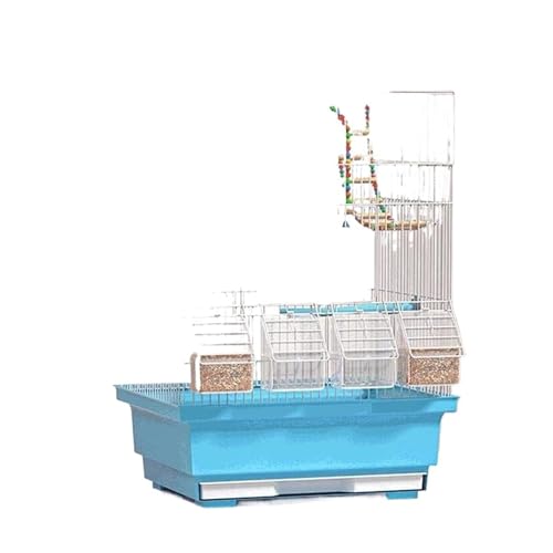 Bird Cagesolid Vogelkäfige Schmiedeeisen Vogelkäfig tragbare quadratische Vogelkäfige mit 4 Fütterungskästen und Spielzeug 18 in haltbarer Vogelkäse for den Heimgebrauch (D -Set) von MEMEM