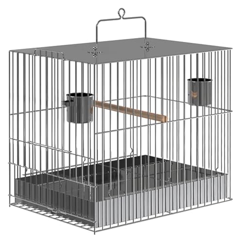 Bird Cagesolid shatureet Vogelkäfig rostbeständiges Metallkäfig mit Rollständer und Bodenschale for Cockatiels Shotets Lovebirds Flugstange Vogelkäse (10,6) von MEMEM