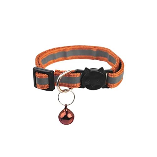 1 Stück Haustier Halsband Katze Hund Halsband Reflektierendes Material mit Glockenhalsring Halskette Sicherheit Elastisches Verstellbares Halsband Haustier Zubehör von MEMMZY