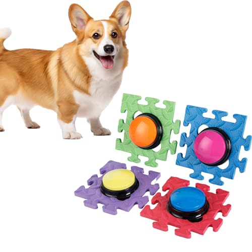 MEMOEVER Hundetasten Sprechtraining, beschreibbare Trainingstasten für Kommunikation Haustiertraining, trainieren Sie Ihren Hund, um Tasten zu drücken, lustiges Geschenk für Hund (4 Packungen mit MEMOEVER Hundetasten Sprechtraining, beschreibbare Trainingstasten für Kommunikation Haustiertraining, trainieren Sie Ihren Hund, um Tasten zu drücken, lustiges Geschenk für Hund (4 Packungen mit von MEMOEVER