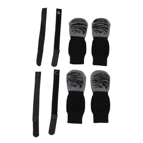 MENDUNER Stilvolle Non -Slip -Baumwollhund Socken mit Regensicherem Design, 2 Paar Pair Feet Feet Protector für Kleine Mittelgroße Hunde, für Winter und Regnerische Tage (L) von MENDUNER
