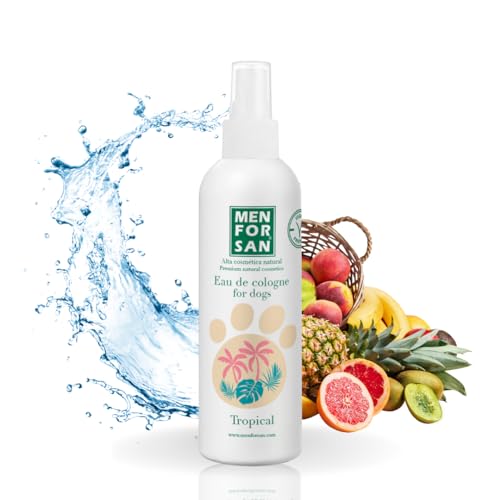 MENFORSAN Eau de Toilette für Hunde | Tropisch | Intensiver und erfrischender Duft | Deodorierende Wirkung | Mit sehr milden Inhaltsstoffen, die die Haut NICHT reizen | Mit neutralem pH-Wert | 125 ml MENFORSAN Eau de Toilette für Hunde | Tropisch | Intensiver und erfrischender Duft | Deodorierende Wirkung | Mit sehr milden Inhaltsstoffen, die die Haut NICHT reizen | Mit neutralem pH-Wert | 125 ml von Menforsan