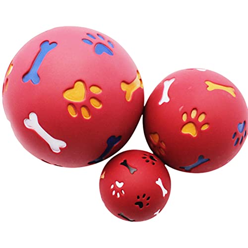 Hundespielzeug Größe Haustier Hundespielzeug Interaktiver Ball Futterspender Leckagebälle Welpen kauen Zähne Reinigung IQ Trainingsspielzeug von MENGDIYAQIAN