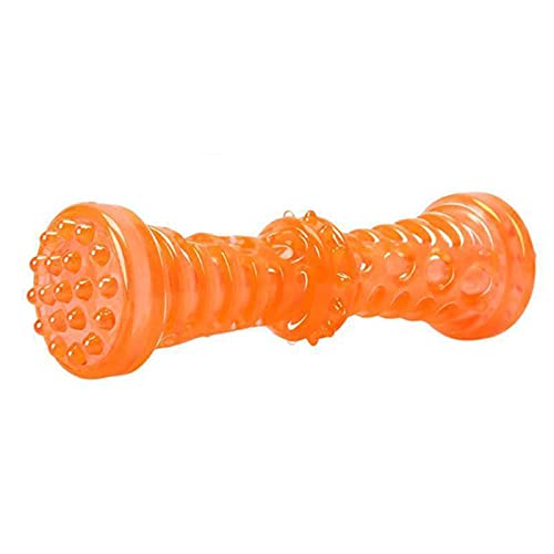 TPR-Gummi-Haustierspielzeug Geräuschbissfester Hundeknochen Molarenstock Quietschende Zahnbürste Zähne Sauberes Kautraining Interaktives Spielzeug von MENGDIYAQIAN