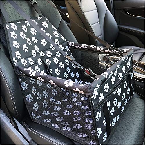 MENGQI Hundeautositz, Neu Wasserdicht Atmungsaktiv Haustier-Auto-Matte Sicherheit Haustier Auto Booster Waschbar Mattiertes Oxford-Tuch Auto Haustier Tragetasche von MENGQI