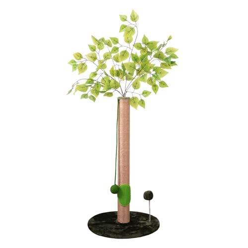 71,1 cm hoher Katzenkratzbaum für erwachsene Katzen und Kätzchen, Kratzbaum mit gefedertem Ball und Sisalball, kommt mit Groomer 71,1 cm hoher Katzenkratzbaum für erwachsene Katzen und Kätzchen, Kratzbaum mit gefedertem Ball und Sisalball, kommt mit Groomer von MEOWSAN