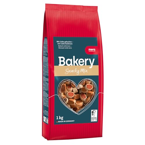 MERA Bakery Snacky Mix, Hundeleckerli für Training oder als Snack, Leckereien für Hunde aus natürlichen Zutaten, schonend gebackene Hundekekse, 1kg von MERA