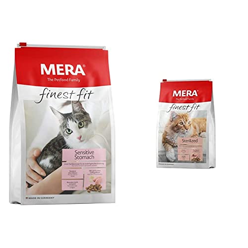 MERA finest fit Sensitive Stomach, Katzenfutter trocken für Katzen mit sensiblem Magen, aus Geflügel und Reis 4kg & MERA finest fit Sterilized, Katzenfutter trocken, aus frischem Geflügel und Reis 4kg von MERA