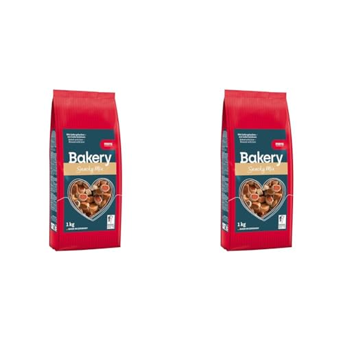 MERA Bakery Snacky Mix, Hundeleckerli für Training oder als Snack, Leckereien für Hunde aus natürlichen Zutaten, schonend gebackene Hundekekse, 1kg (Packung mit 2) von MERA