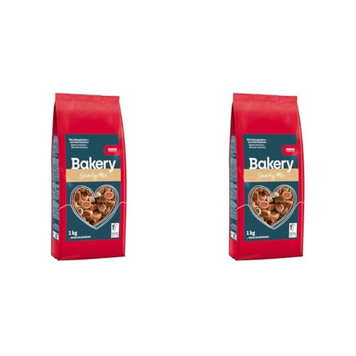 MERA Bakery Snacky Mix, Hundeleckerli für Training oder als Snack, Leckereien für Hunde aus natürlichen Zutaten, schonend gebackene Hundekekse, 1kg (Packung mit 2) von MERA