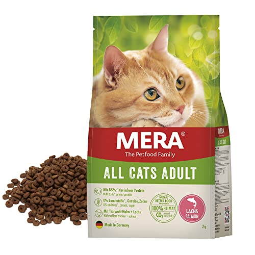 MERA Cats Lachs (10kg), getreidefreies Trockenfutter für ausgewachsene Katzen, nachhaltiges Katzenfutter mit hohem Fleischanteil von MERA