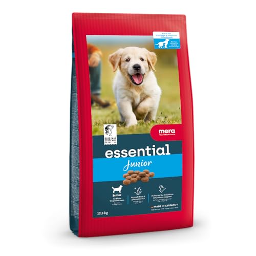 MERA Essential Junior Welpenfutter Trockenfutter 2kg | Hundefutter Trocken für Welpen Aller Rassen & Größen | Omega-3 und Omega-6 für Haut & glänzendes Fell | Dry Dog Food von MERA