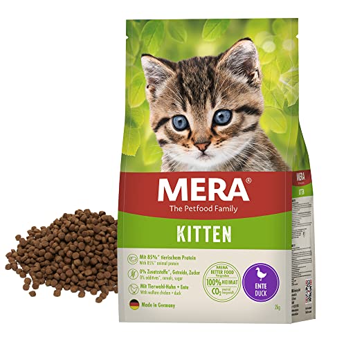 MERA Cats Kitten Ente, Trockenfutter für heranwachsende Katzen und Kätzchen, getreidefrei & nachhaltig, Katzentrockenfutter mit hohem Fleischanteil, 2 kg von MERA