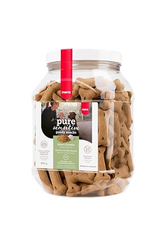 MERA Pure Sensitive Goody Snack Insect (600g), gesunde Leckerlis für Sensible Hunde, Hundeleckerli aus Insekten-Protein und Reis, Hundesnack glutenfrei für Training und Belohnung von MERA