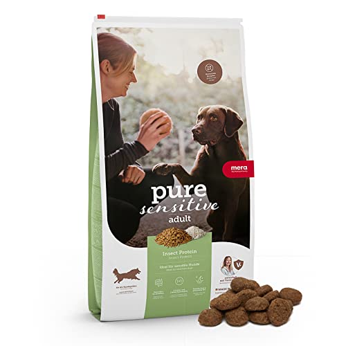MERA Pure Sensitive Insect Protein Hundefutter (4kg), Trockenfutter mit Insekten-Protein für sensible Hunde, hypoallergen und umweltfreundlich von MERA